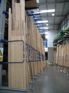 Vertical Timber Racking Storage for Timber Merchant