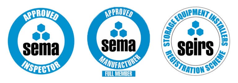 S.E.M.CO are Full Members of Storage Equipment Manufacturers Association (SEMA) which is the industry body responsible for developing the safe design, installation and use of storage equipment manufactured and supplied by its suppliers.