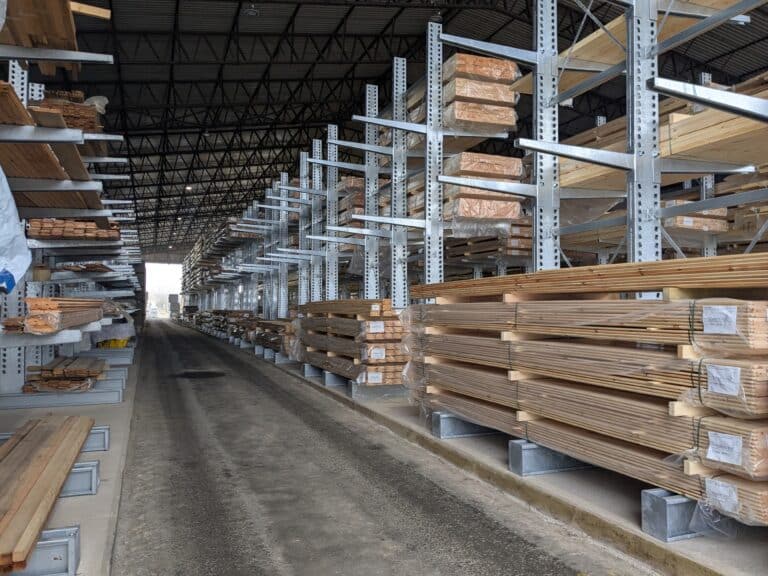 racking for timber merchant with cantilever racking